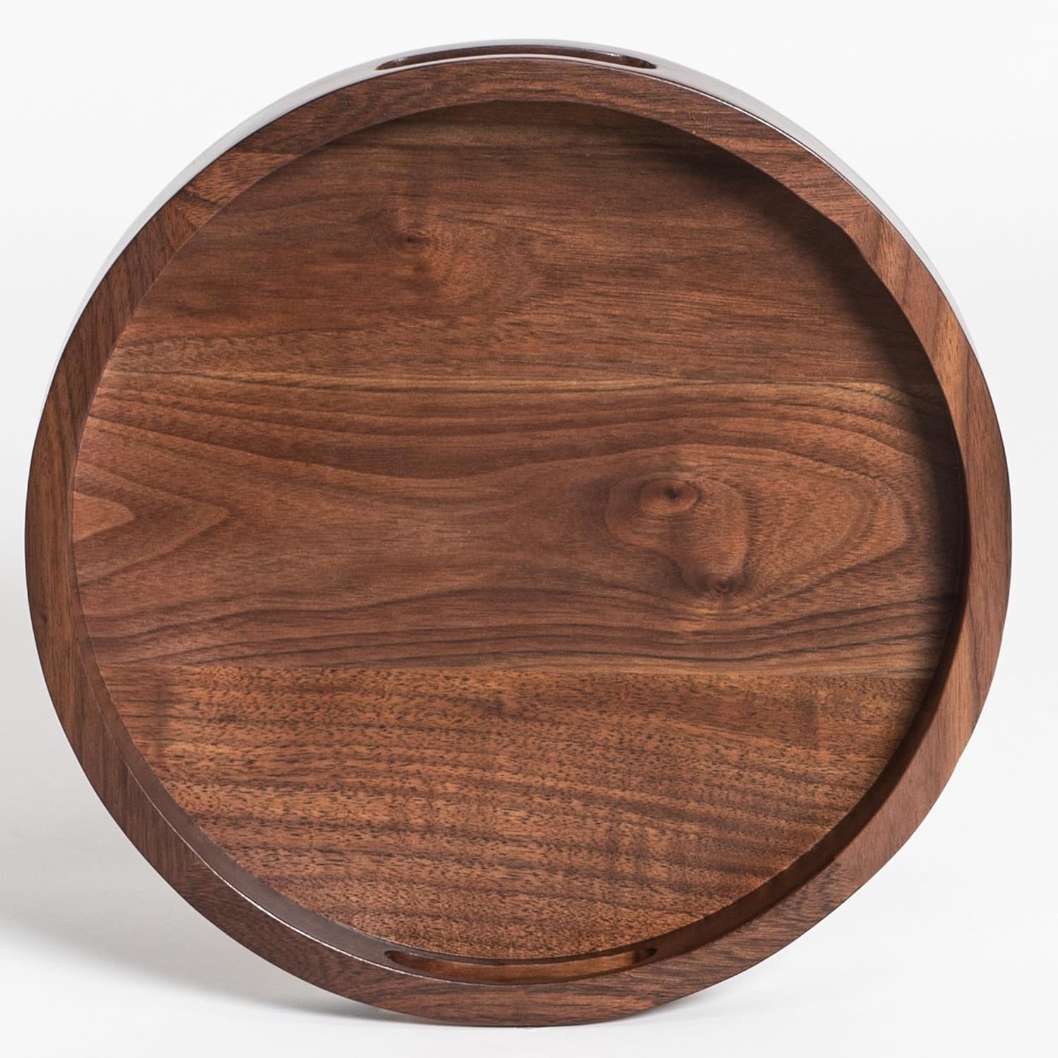 24×24-Inch Circular Walnut Tray
